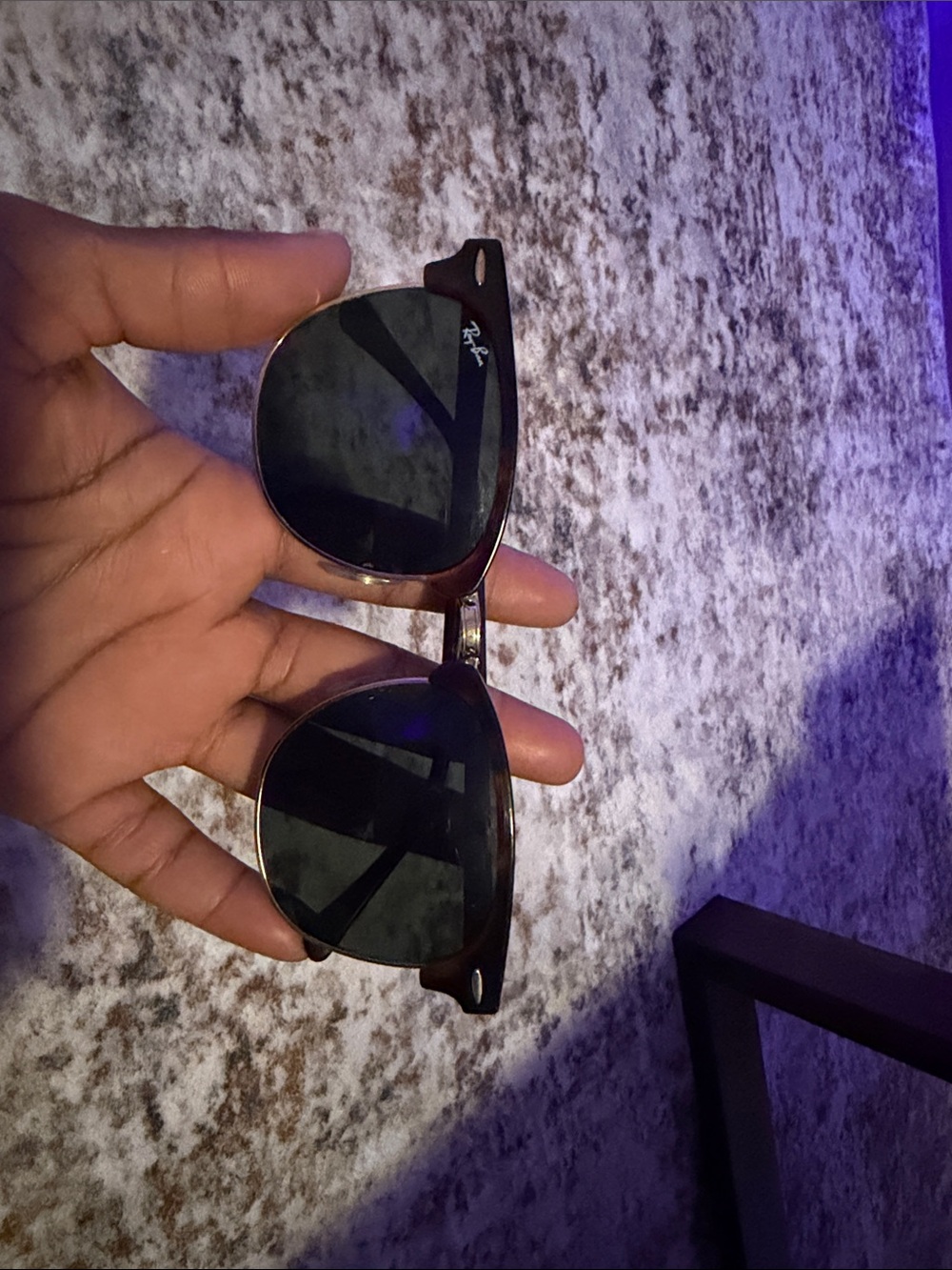Ray-Ban Tortoiseshell Frame Sunglasses with Black Lenses